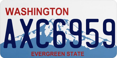 WA license plate AXC6959