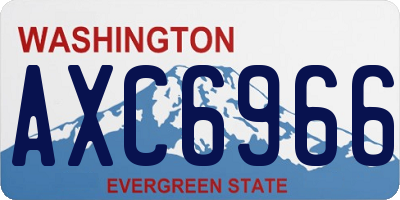 WA license plate AXC6966
