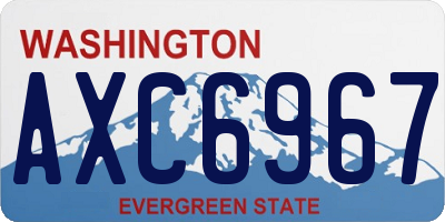 WA license plate AXC6967