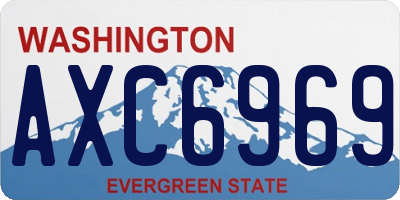 WA license plate AXC6969