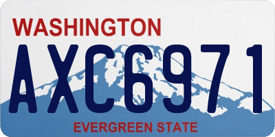 WA license plate AXC6971