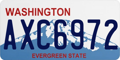 WA license plate AXC6972