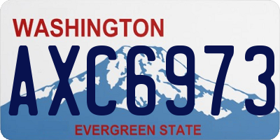 WA license plate AXC6973
