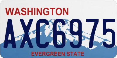 WA license plate AXC6975