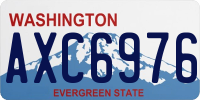 WA license plate AXC6976
