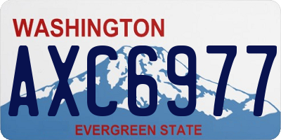 WA license plate AXC6977