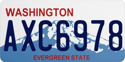 WA license plate AXC6978