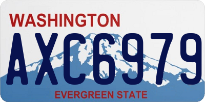 WA license plate AXC6979