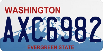 WA license plate AXC6982