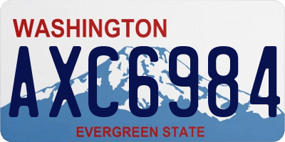 WA license plate AXC6984