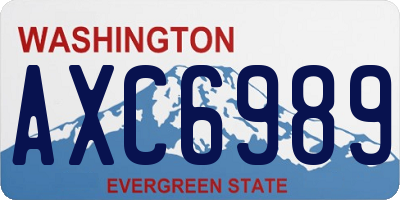 WA license plate AXC6989