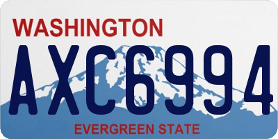 WA license plate AXC6994