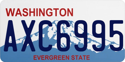 WA license plate AXC6995