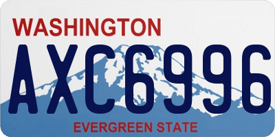 WA license plate AXC6996