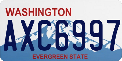 WA license plate AXC6997