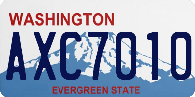 WA license plate AXC7010