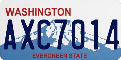 WA license plate AXC7014