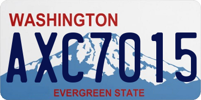 WA license plate AXC7015