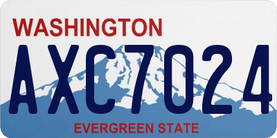WA license plate AXC7024