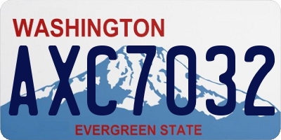 WA license plate AXC7032