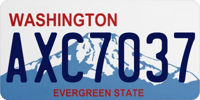 WA license plate AXC7037