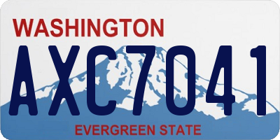 WA license plate AXC7041