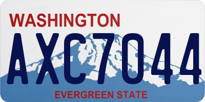 WA license plate AXC7044