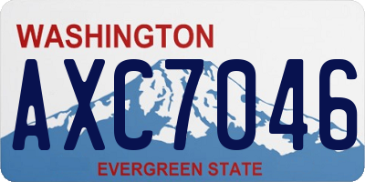 WA license plate AXC7046