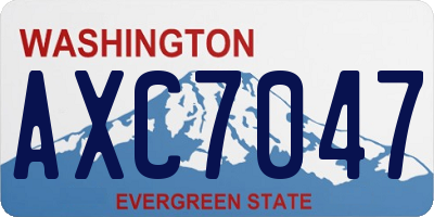 WA license plate AXC7047