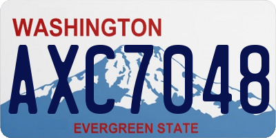 WA license plate AXC7048