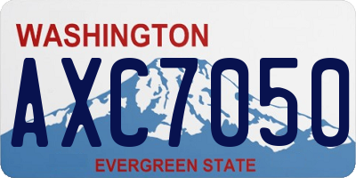 WA license plate AXC7050