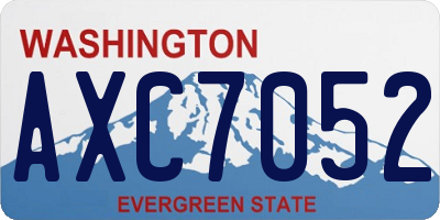 WA license plate AXC7052