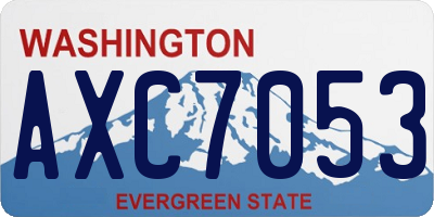 WA license plate AXC7053