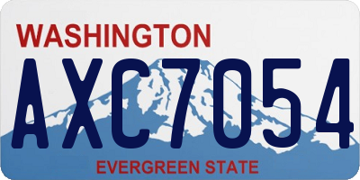 WA license plate AXC7054