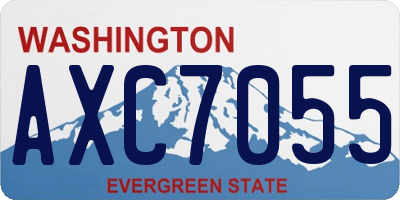 WA license plate AXC7055