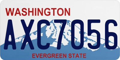 WA license plate AXC7056