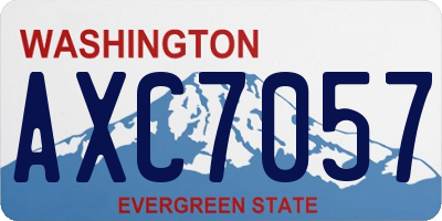 WA license plate AXC7057