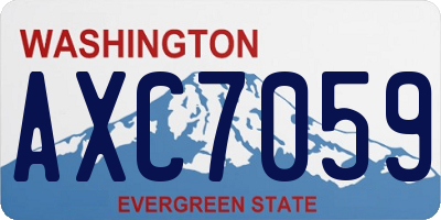 WA license plate AXC7059