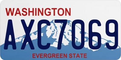 WA license plate AXC7069
