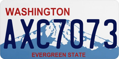 WA license plate AXC7073