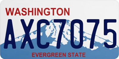 WA license plate AXC7075