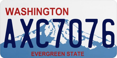 WA license plate AXC7076