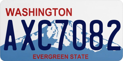WA license plate AXC7082