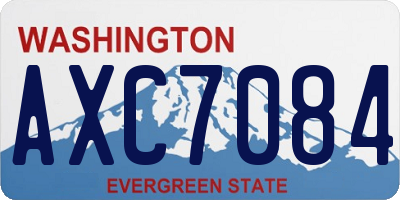 WA license plate AXC7084