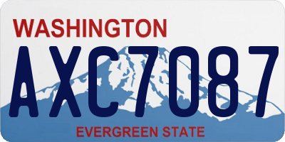 WA license plate AXC7087