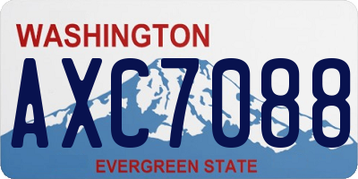 WA license plate AXC7088