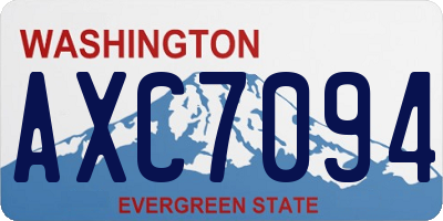 WA license plate AXC7094