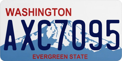 WA license plate AXC7095