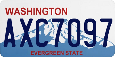 WA license plate AXC7097