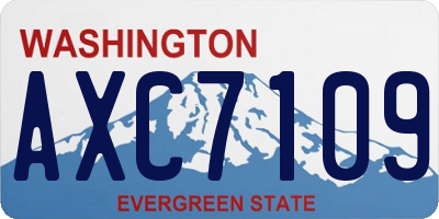 WA license plate AXC7109